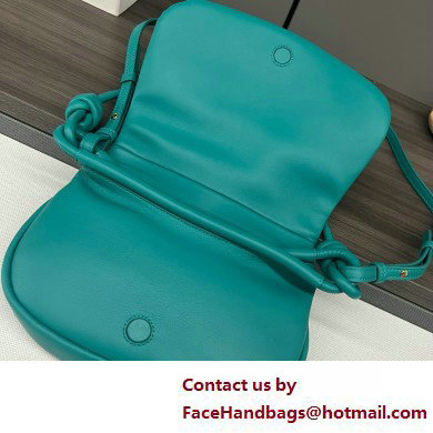 LOEWE Paseo satchel in shiny nappa calfskin emerald green 2025