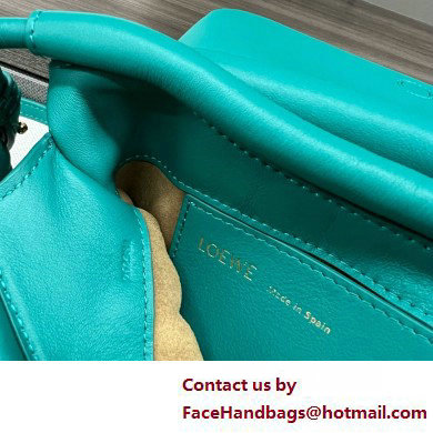 LOEWE Paseo satchel in shiny nappa calfskin emerald green 2025