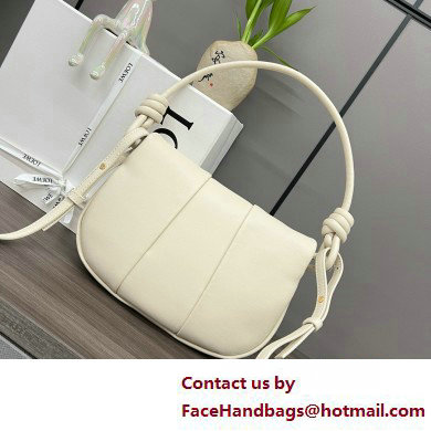 LOEWE Paseo satchel in shiny nappa calfskin white 2025