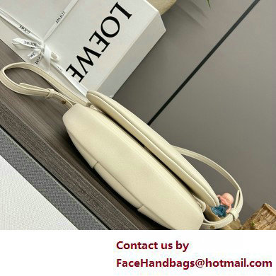 LOEWE Paseo satchel in shiny nappa calfskin white 2025