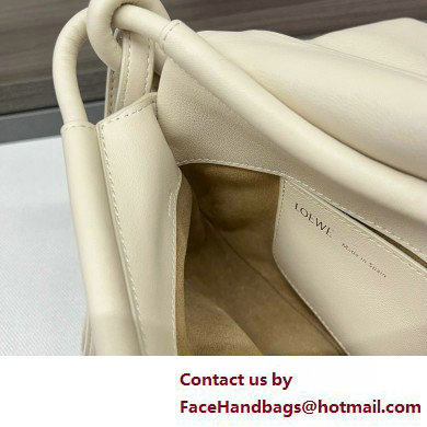 LOEWE Paseo satchel in shiny nappa calfskin white 2025