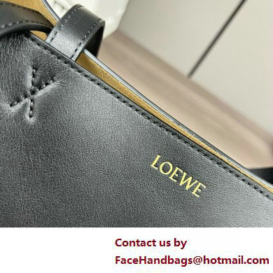 LOEWE Puzzle Fold Tote in shiny calfskin 052316 black 2025