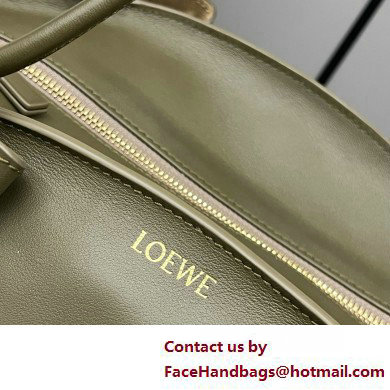 LOEWE Small Paseo bag in shiny nappa calfskin Dark Khaki Green 2025