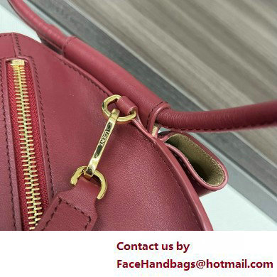 LOEWE Small Paseo bag in shiny nappa calfskin burgundy 2025