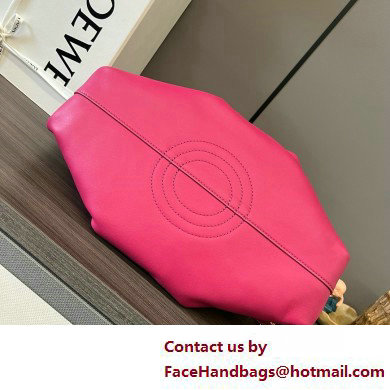 LOEWE Small Paseo bag in shiny nappa calfskin with chain fuchsia 2025