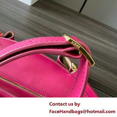 LOEWE Small Paseo bag in shiny nappa calfskin with chain fuchsia 2025