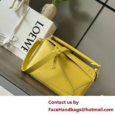 LOEWE Small Puzzle bag in classic calfskin Bright Ochre 2025