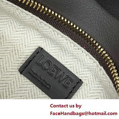 LOEWE Small Puzzle bag in classic calfskin Chocolate/Burgundy 2025