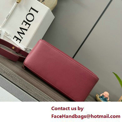 LOEWE Small Puzzle bag in in classic calfskin burgundy 2025