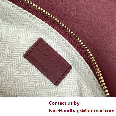 LOEWE Small Puzzle bag in in classic calfskin burgundy 2025