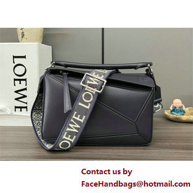 LOEWE Small Puzzle bag in satin calfskin dark purple 2025