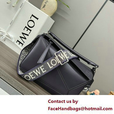 LOEWE Small Puzzle bag in satin calfskin dark purple 2025