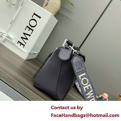 LOEWE Small Puzzle bag in satin calfskin dark purple 2025