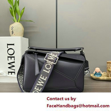 LOEWE Small Puzzle bag in satin calfskin dark purple 2025