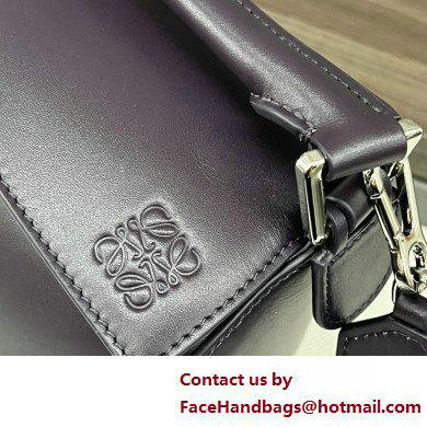 LOEWE Small Puzzle bag in satin calfskin dark purple 2025