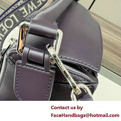 LOEWE Small Puzzle bag in satin calfskin dark purple 2025