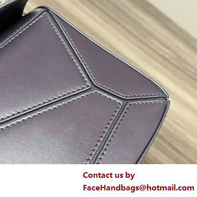 LOEWE Small Puzzle bag in satin calfskin dark purple 2025