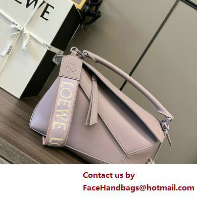 LOEWE Small Puzzle bag in satin calfskin lavender 2025