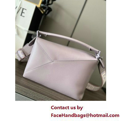 LOEWE Small Puzzle bag in satin calfskin lavender 2025