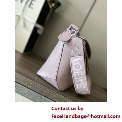 LOEWE Small Puzzle bag in satin calfskin lavender 2025