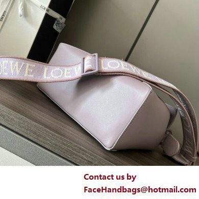 LOEWE Small Puzzle bag in satin calfskin lavender 2025