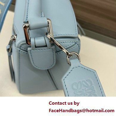 LOEWE Small Puzzle bag in satin calfskin sky blue 2025