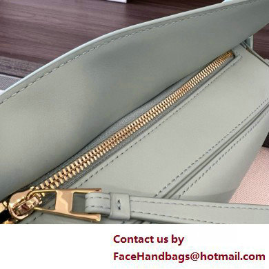 LOEWE Small Puzzle bag in satin calfskin sky blue 2025