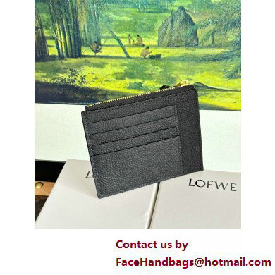 Loewe Large coin cardholder in soft grained calfskin Black