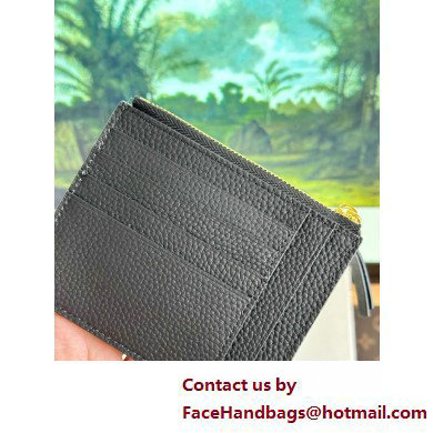 Loewe Large coin cardholder in soft grained calfskin Black