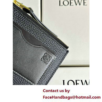 Loewe Large coin cardholder in soft grained calfskin Black