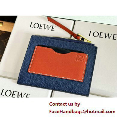 Loewe Large coin cardholder in soft grained calfskin Blue