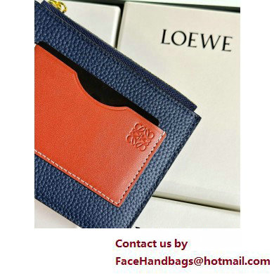 Loewe Large coin cardholder in soft grained calfskin Blue