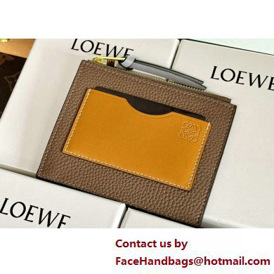 Loewe Large coin cardholder in soft grained calfskin Camel