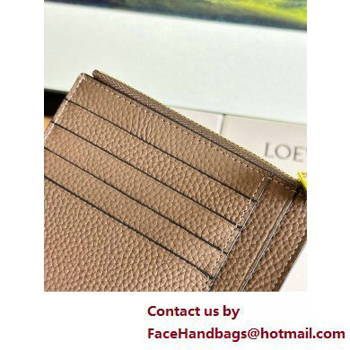 Loewe Large coin cardholder in soft grained calfskin Camel