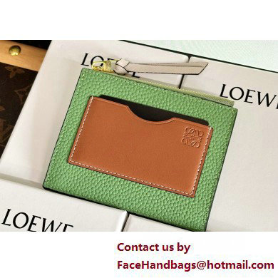 Loewe Large coin cardholder in soft grained calfskin Green