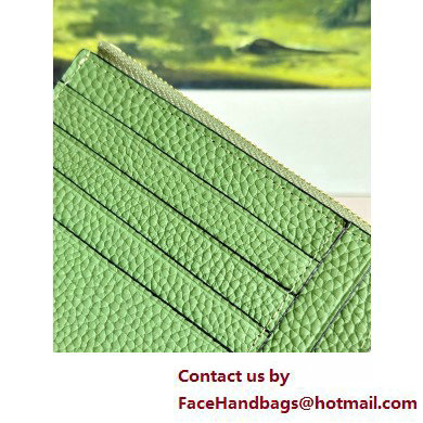 Loewe Large coin cardholder in soft grained calfskin Green