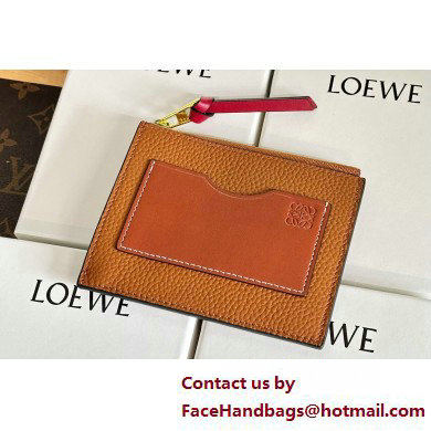 Loewe Large coin cardholder in soft grained calfskin Khaki