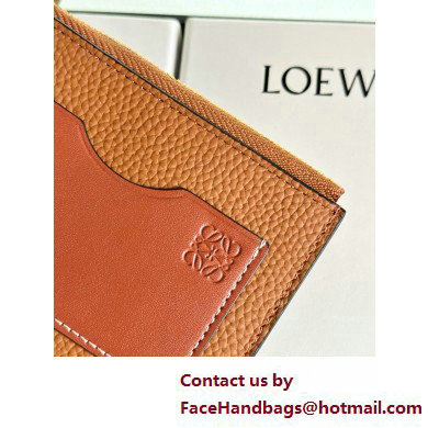 Loewe Large coin cardholder in soft grained calfskin Khaki