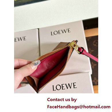 Loewe Large coin cardholder in soft grained calfskin Khaki