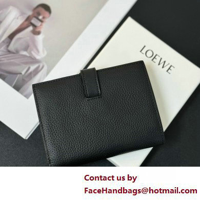 Loewe Medium vertical wallet in soft grained calfskin Black