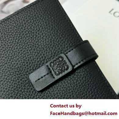 Loewe Medium vertical wallet in soft grained calfskin Black