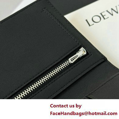 Loewe Medium vertical wallet in soft grained calfskin Black