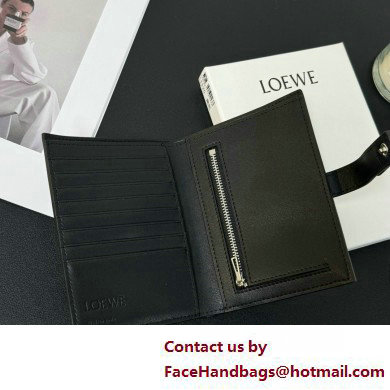 Loewe Medium vertical wallet in soft grained calfskin Black