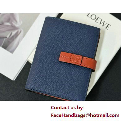 Loewe Medium vertical wallet in soft grained calfskin Blue