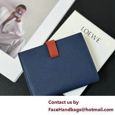 Loewe Medium vertical wallet in soft grained calfskin Blue