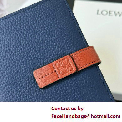 Loewe Medium vertical wallet in soft grained calfskin Blue