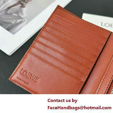 Loewe Medium vertical wallet in soft grained calfskin Blue