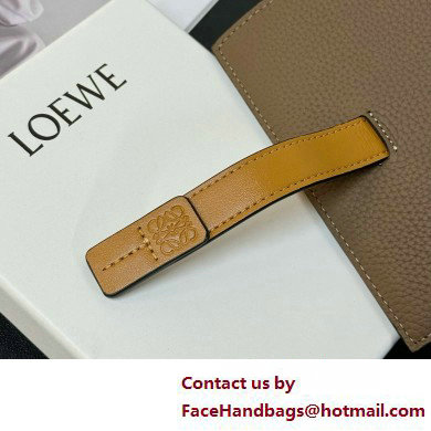 Loewe Medium vertical wallet in soft grained calfskin Camel