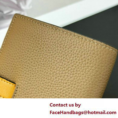 Loewe Medium vertical wallet in soft grained calfskin Camel