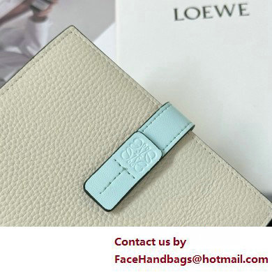 Loewe Medium vertical wallet in soft grained calfskin Creamy